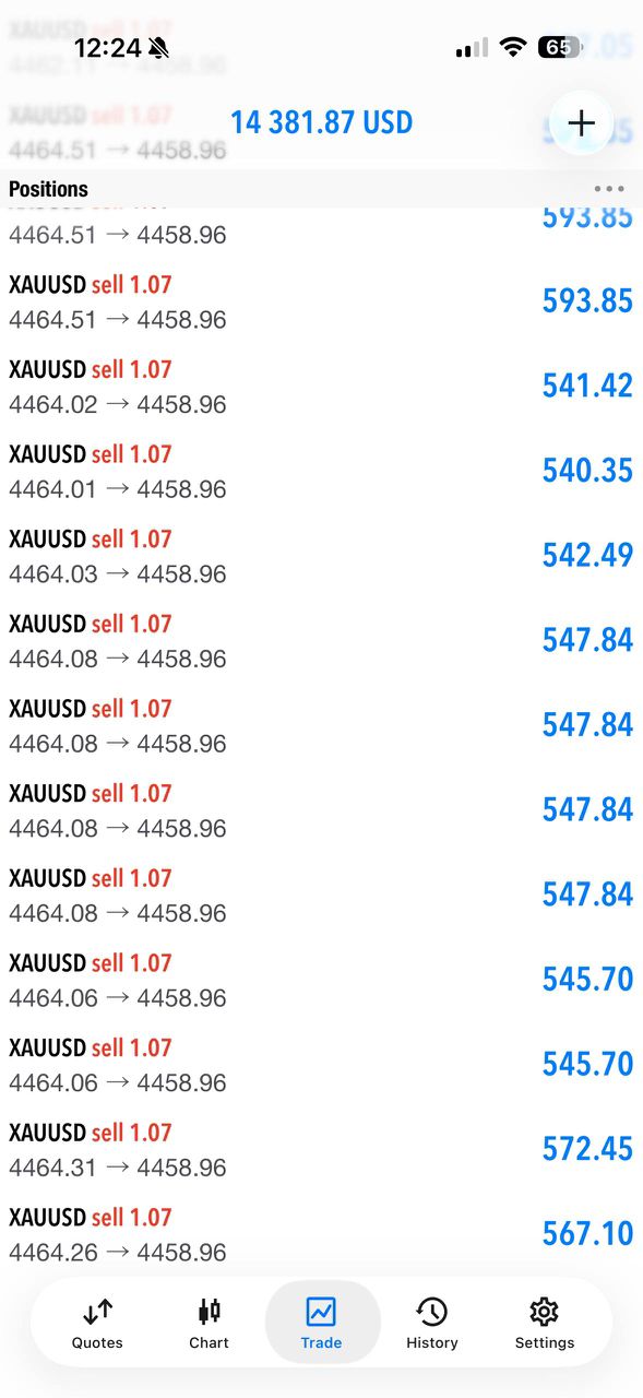 Client trading result